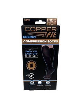 NWT Copper Fit Energy Compression Unisex Socks